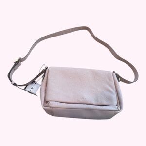 NWT AIMEE Preston Medium Leather Crossbody Bag | Rose Quartz